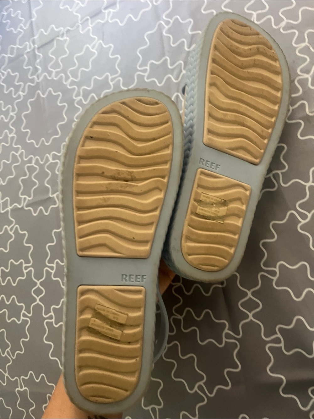 Reef Women's Water Vista Light Blue and Tan Sandals - Picture 4 of 4